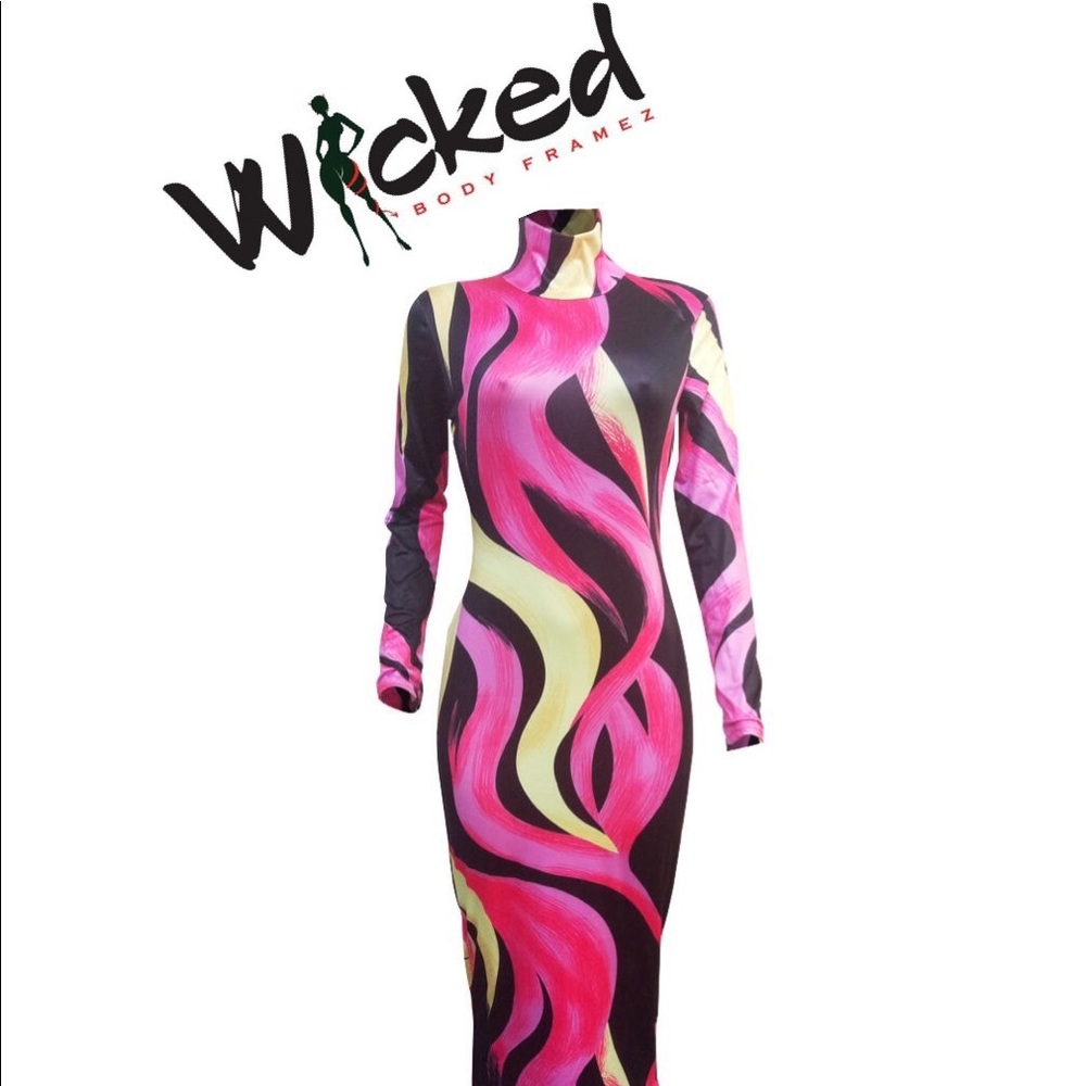 Painted Long Sleeve Dress